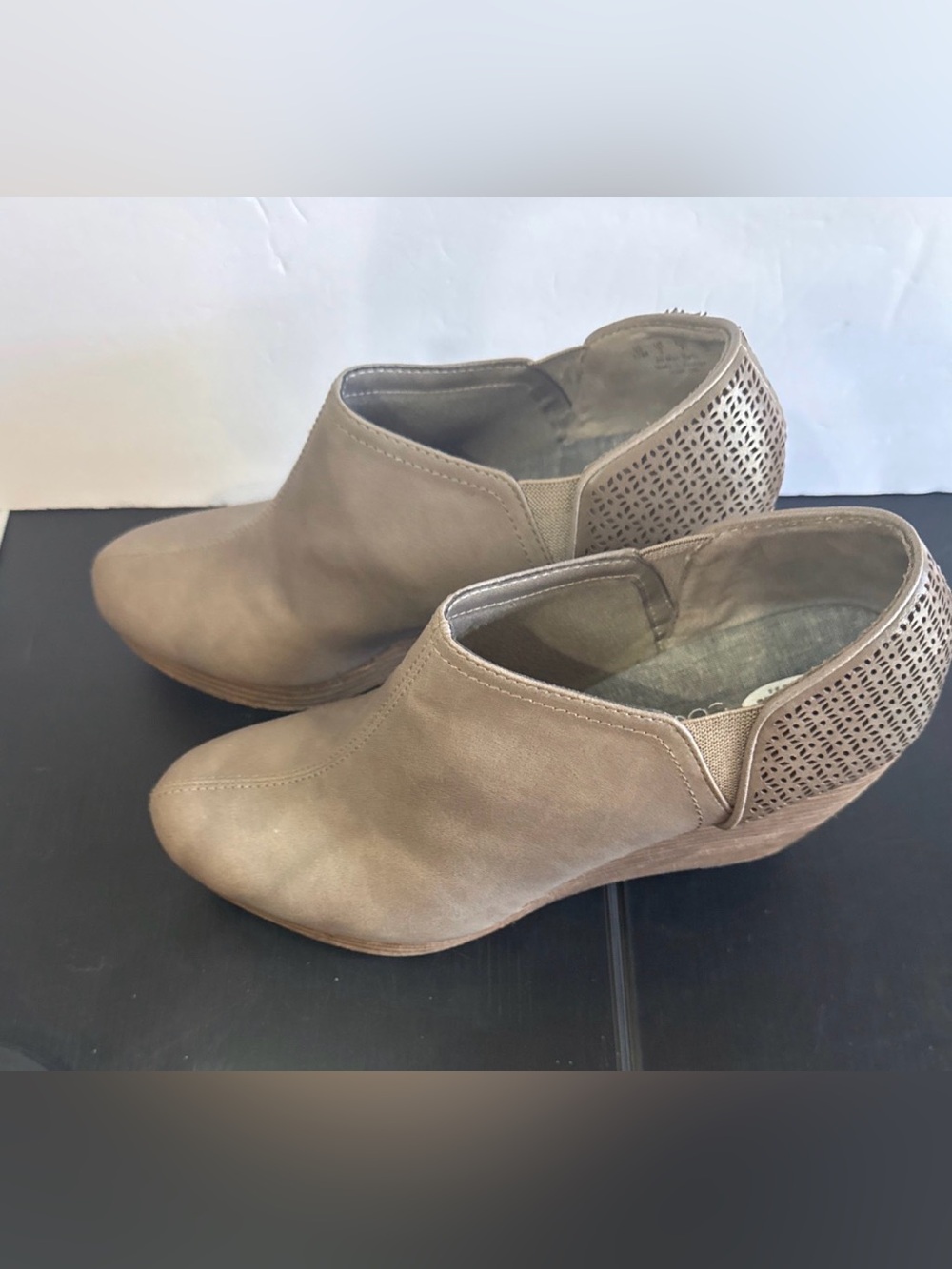 Women’s Dr Scholls Harlow Taupe Low Wedge Ankle Shoes